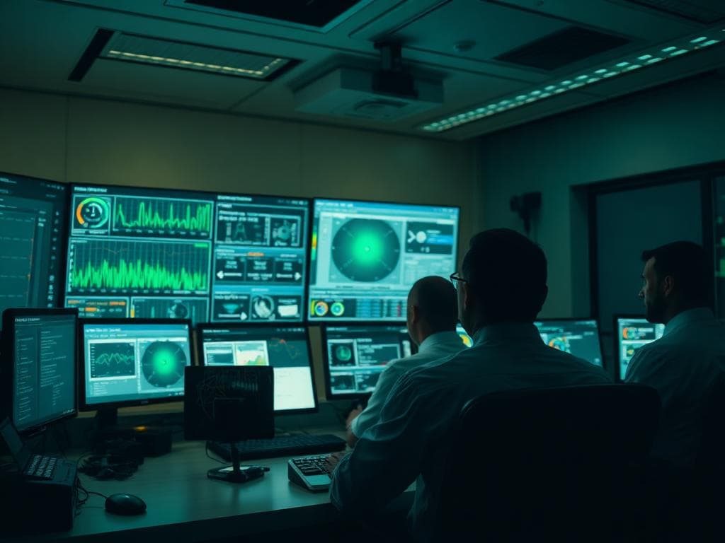 Team deploying an AI system in a control room
